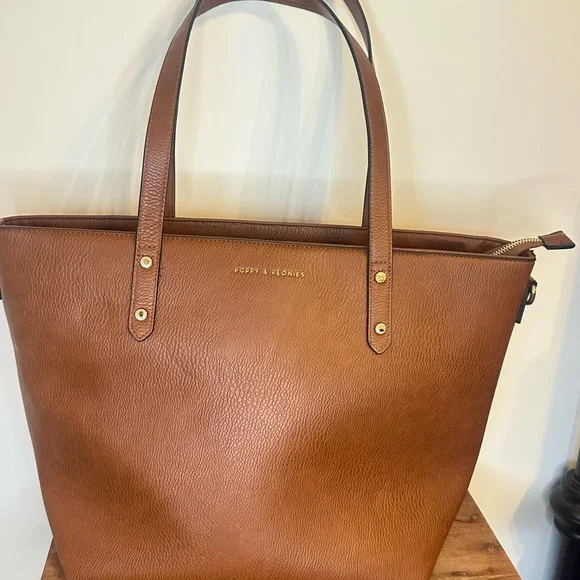 Poppy & Peonies Go Getter Tote Chestnut - Picture 5 of 10